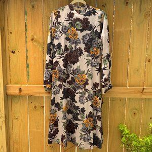 Floral silky maxi dress